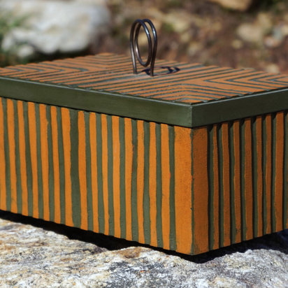 Painted basswood box